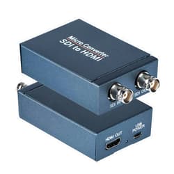 Anber-Tech SDI to HDMI Converter, SDI in HDMI Out with SDI Loopout, 1080P@60Hz Audio Embedder Support HDMI 1.3, 3G/HD-SDI Auto Format Detection Extender for Camera CCTV