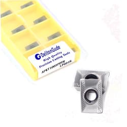 DelitonGude 10pcs APKT1003PDTR CNC Lathe Indexable Solid Carbide Milling Turning Insert for The Finishing of Steel and Other Metal (APKT1003PDTR LF6018)