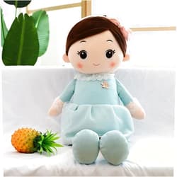 SPRAOI Clothdoll Toys, Rag Clothdoll for Home Decoration and Interior Design, Soft Rag Baby Dolls for Girls Kids Gift, Super Soft Toy Gifts with Gift Box, 14 Inch (Green)