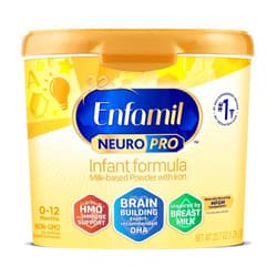 Enfamil NeuroPro Baby Formula, Triple Prebiotic Immune Blend with 2'FL HMO & Expert Recommended Omega-3 DHA, Inspired by Breast Milk, Non-GMO, Reusable Tub, 20.7 Oz (Packaging May Vary) 20.7 Ounce Tub