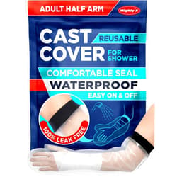 Mighty-X 100% Waterproof Cast Covers for Shower Arm - Tight Seal - Reusable Adult Full Arm Cast Protector - Hand, Wrist, Elbow, Forearm - After Surgery Bandage & Dressing Bag Sleeves for Wounds & Burns