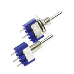 IZFTAHTH 10Pcs Miniature Toggle Switch Single Pole Double Throw SPDT (MTS103) ON-Off-ON 120VAC 6A 1/4 Inch Mounting MTS-103