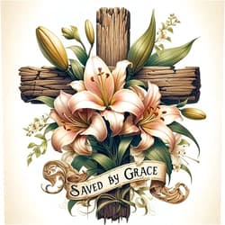 CHWGLFGG 5D Cross Diamond Art Kits for Adults Beginners,DIY Full Round Drill Diamond Painting Kits Religious Cross With Lily Flowers, Paint by Diamonds Dot Gem Art Crystal Easy,Home Wall Decor 13.7X13.7Inch