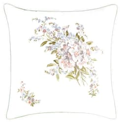 Laura Ashley Throw Pillow Cotton Envelope Closure, Elegant Home Decor for Couch or Bed, 18