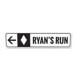 The Lizton Sign Shop Diamond Ski Run Arrow Mountain Lodge Cabin Decor Skiing Aluminum Sign - 3