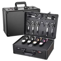 Noverlife Large Barber Carrying Case with Code Lock, Hairdresser Tool Box Organizer Traveling Case, Portable Travel Barber Suitcase for Hair Stylist Pet Groomer Beauty Salon Makeup Artist