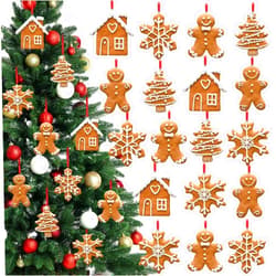 Cindeer 18 Pcs Christmas Gingerbread Ornaments Set 2.36