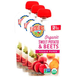 Earth's Best, Organic Baby Food, Stage 2, Sweet Potatoes & Beets, 3.5 oz Pouch (Pack of 3)