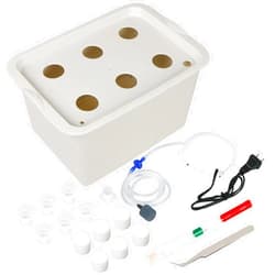 Aunifun Hydroponics Grower Kit DIY Self Watering Indoor Hydroponics Tools DWC Hydroponic System Planting Container Include Aquarium Air Pump Buoy Planting Box