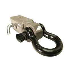 Agency 6 Recovery Shackle Block Assembly 2.5 INCH Double Hole, Earth Grey - Hitch Receiver Block - Proudly Made in The USA