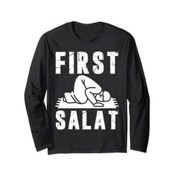 Ramadan Apparels Vintage Salah First Ramadan Mubarak Salat Prayer Eid Muslim Long Sleeve T-Shirt