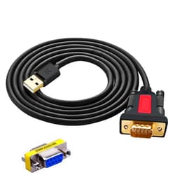 ELECABLE USB to RS232 DB9 Serial (9-Pin) Adapter Cable 5ft Compatible with MAC OS, Windows, Android, Linux (USB A)