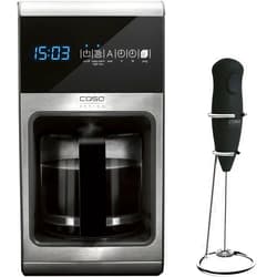 Caso Design 11850-2-KIT 10-Cup Fomini High-Speed Hand One Filter Coffee Maker plus Crema Magic Electric Milk Frother, Stainless