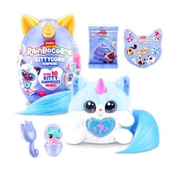 Rainbocorns Kittycorn Surprise Series 3 (Maine) by ZURU, Plush Toy, Collectible Plush Stuffed Animal, Slime, Surprise Eggs for Girls