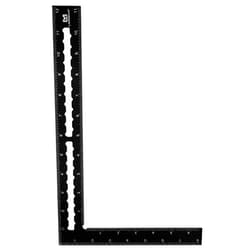 LARMEIL Carpenter Square Framing Square, 8 inch x 12 inch Right Angle Ruler L Ruler, Laser Scales Electroplated Ruler Body, Framing Tools Square Tool, Stainless Steel Metal Square, Black