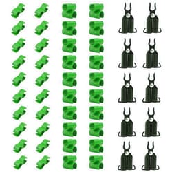 Orgrimmar 50PCS Adjustable Plant Trellis Connector Clip Gardening Stakes Connector Including A-Type Connecting Pipe Joint Buckle Clip Universal Buckle Fit to 11mm Stakes (50, 11mm)