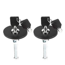 Aramox Engine Hood Lock, Car Universal Aluminum Alloy Engine Hood Cover Lock Key Pin Kit Safety Pin (Black)