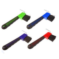 BOTH WINNERS 4Pcs Horse Hoof Pick Brushes, with Soft Touch Rubber Handle