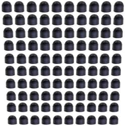 HarParBar 100Pcs Hex Nut Cover M6*10 * 14 Bolt Dome Caps Covers Protection Caps Cover Plastic Dome Bolt Nut for Hex Hexagon Nuts Screws Bolts, Black
