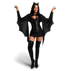 Spooktacular Creations Women Bat Shrug with Ears Headband, Bat Wings Cape, Halloween Costumes for Women Adult 2025