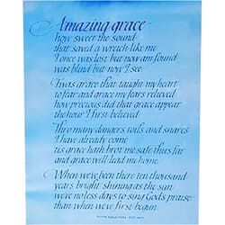 Handmade Amazing Grace how sweet the sound… - Amazing Grace - in hand-lettered calligraphy and hand drawn art -Portrait Print 8