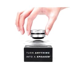 Anything Speaker Portable Mini Bluetooth Speaker 2024 - Turn Anything Into A Speaker - Wireless Bone Conduction Induction Vibration Speaker + Gift Box - Travel-Sized, 360° Sound (Silver)