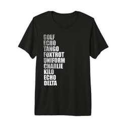 Golf echo tango foxtrot uniform charlie kilo tees Golf Echo Tango Foxtrot Uniform Charlie Kilo Echo Delta Premium Tri-Blend T-Shirt