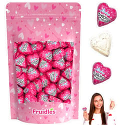 Fruidles Valentine's Chocolate Milky Cookies & Cream Hearts, Holiday Treats, Individually Wrapped Foils, Kosher Certified Dairy (20 Count, Half-Pound)