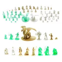 House of Bodian Mythical Heroes Mini Figure Set for RPGs - 93 Pcs in 16 Designs - Heroes and Monsters - Suitable Size for DND
