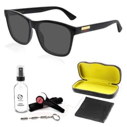 Gucci GG 0746S Rectangular Shape Sunglasses + Bundle with eSHADES Luxury Eyewear Kit