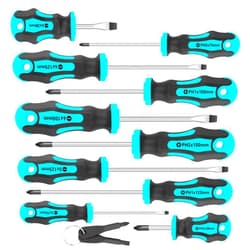 Amartisan 10-Piece Magnetic Screwdrivers Set, 5 Phillips and 5 Slotted Tips Professional Cushion Grip Screwdriver Set