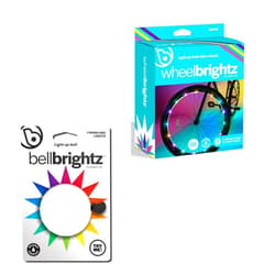 Brightz BellBrightz LED Light Up Bike Bell & WheelBrightz LED Bike Wheel Lights Bundle - Fun, Colorful, and Safe Bicycle Accessories for Kids and Adults - Easy to Install, Durable, & Weather-Resistant