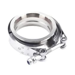 Osilly 2 Inch Car V Band Clamp with Male Female Flange Assembly, Stainless Steel Quick Release Vehicle Exhaust V Band Clamp for Turbo, Downpipes, Exhaust Systems, Univeral for Most Cars