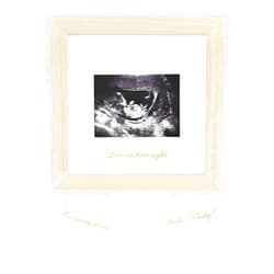 KINLINK Baby Sonogram Picture Frame, Love at First Sight Ultrasound Picture Frame, Pregnancy Gifts for Expecting Mom&Dad, Gender Reveal Party, Baby Keepsake Announcement （Natural Wood）