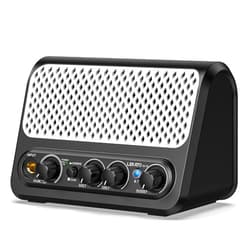 LEKATO Mini Guitar Amp,LEKATO 10W Portable Electric Guitar Amplifier with Clean & Overdrive Channel,Reverb,Bluetooth Small Guitar Amp for Practice (Black-White)