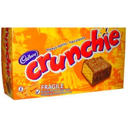 Cadbury Crunchie 24 bars milk chocolate bar with a honeycombed sugar centre over 2 pounds from Canada