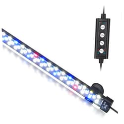 hygger 24/7 Mode Submersible Aquarium LED Light, Full Spectrum Hidden Fish Tank Light with 3 Rows Beads 7 Colors Auto On Off Sunrise-Daylight-Moonlight, Adjustable Timer Brightness (23.6in 14W)
