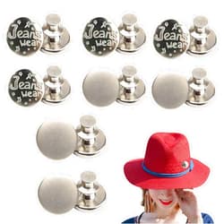 Moliy Jean Button pins,8 Sets of Pants Buttons,Jeans Buttons no Need to sew,Movable and Adjustable Jean Buttons Replacement,Detachable Buttons,Waist Trainer for Women(17mm)