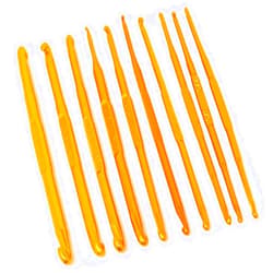 yueton 10 PCS Golden Crochet Hooks,Double End Crochet Hooks,Knitting Needles Set for Weave Craft