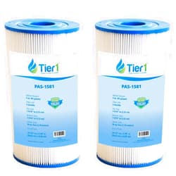 Tier1 Pool & Spa Filter Cartridge 2-pk | Replacement for Watkins 31489, Filbur FC-3915, Unicel C-6330, C-6430, Pleatco PWK30, SD-00328 and More | 30 sq ft Pleated Fabric Filter Media
