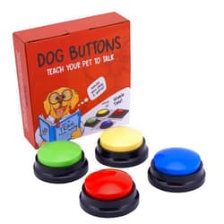 Clizkytoonow Dog Buttons for Communication – Talking Pet Button Set – Teach Dogs to Communicate – Train Pets with Recordable Voice Commands – Connect, Bond & Have Fun – Colorful Behaviour Aids for Puppies