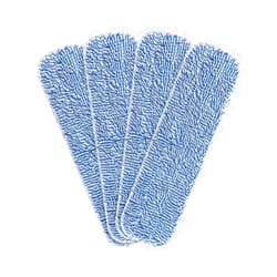 SUPERWASH PLUS Replacement Microfiber Floor Cleaning Pads - 18''x5'' Dust Mop Refill Sweeping Pad Compatible with Bona Mop, Fits 17” to 18” Flat Mop - 4 Pack