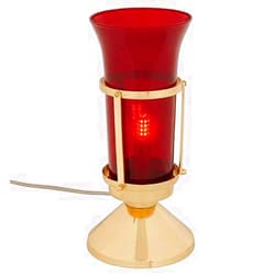 Christian Brands Sanctuary Light Holder with Ruby Globe - Electric