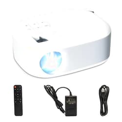 LQWELL® Mini Projector, Portable Projector Full HD 1080P Supported, 15000L Video Projector, for Home Cinema/XBOX/PS5/PS4/PC/Mobile Phone, Compatible with HDMI/USB/AV/Headphone