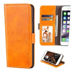 Shantime Tecno Spark 3 Case, Leather Wallet Case with Cash & Card Slots Soft TPU Back Cover Magnet Flip Case for Tecno Spark 3 (Yellow)