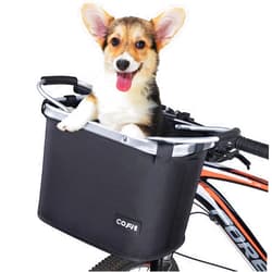 COFIT Detachable Bike Basket, Multi-Purpose Bicycle Handlebar Basket for Pet, Shopping, Commuter, Camping and Outdoor