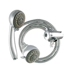 LDR Industries 520-3020CP 3 Function Massage Shower Kit with Diverter and 60