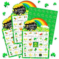 Liliful 39 Pcs St Patrick's Day Bingo Games for Adult Boy Girl 28 Players St Patricks Bingo Cards Shamrock Party Games for Teens Classroom Family Activities Saint Patrick's Day Party Favors Supplies