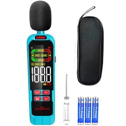 Kiprim NM01 Decibel Meter DB Meter Sound Level Reader with A/C Weighting, Data Hold, and Backlit LCD Screen - Includes Carry Pouch and Batteries