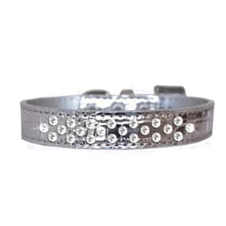 KLS Pets-Pets Love Bling Too! Sophisticated Crystal Croc Rhinestone Dog, Puppy Designer Collar for small medium and large dogs (Large, Silver)